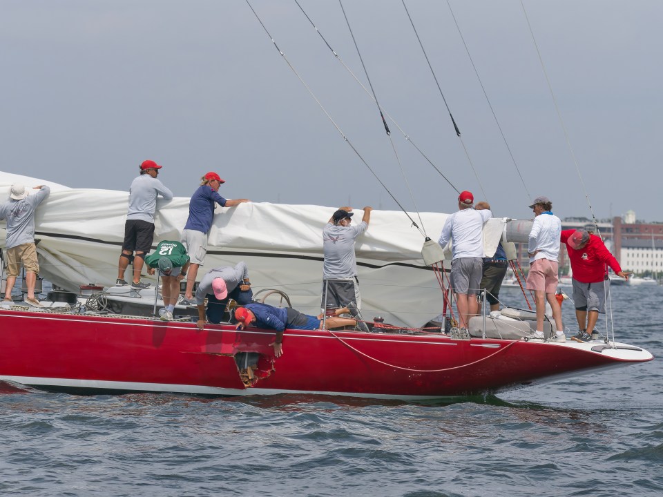 American Eagle and Courageous Collide